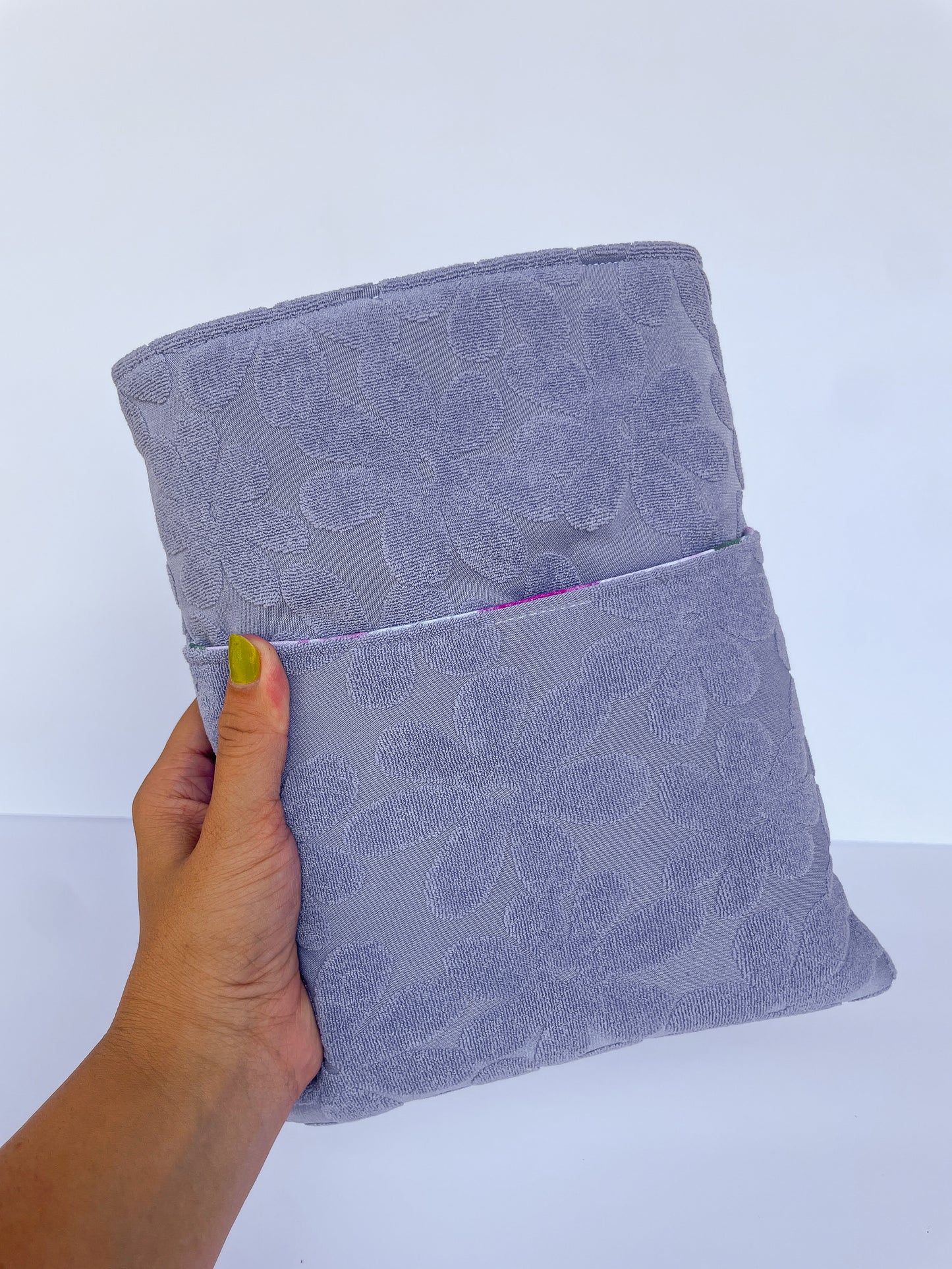Purple Flower Book Sleeve Size Medium