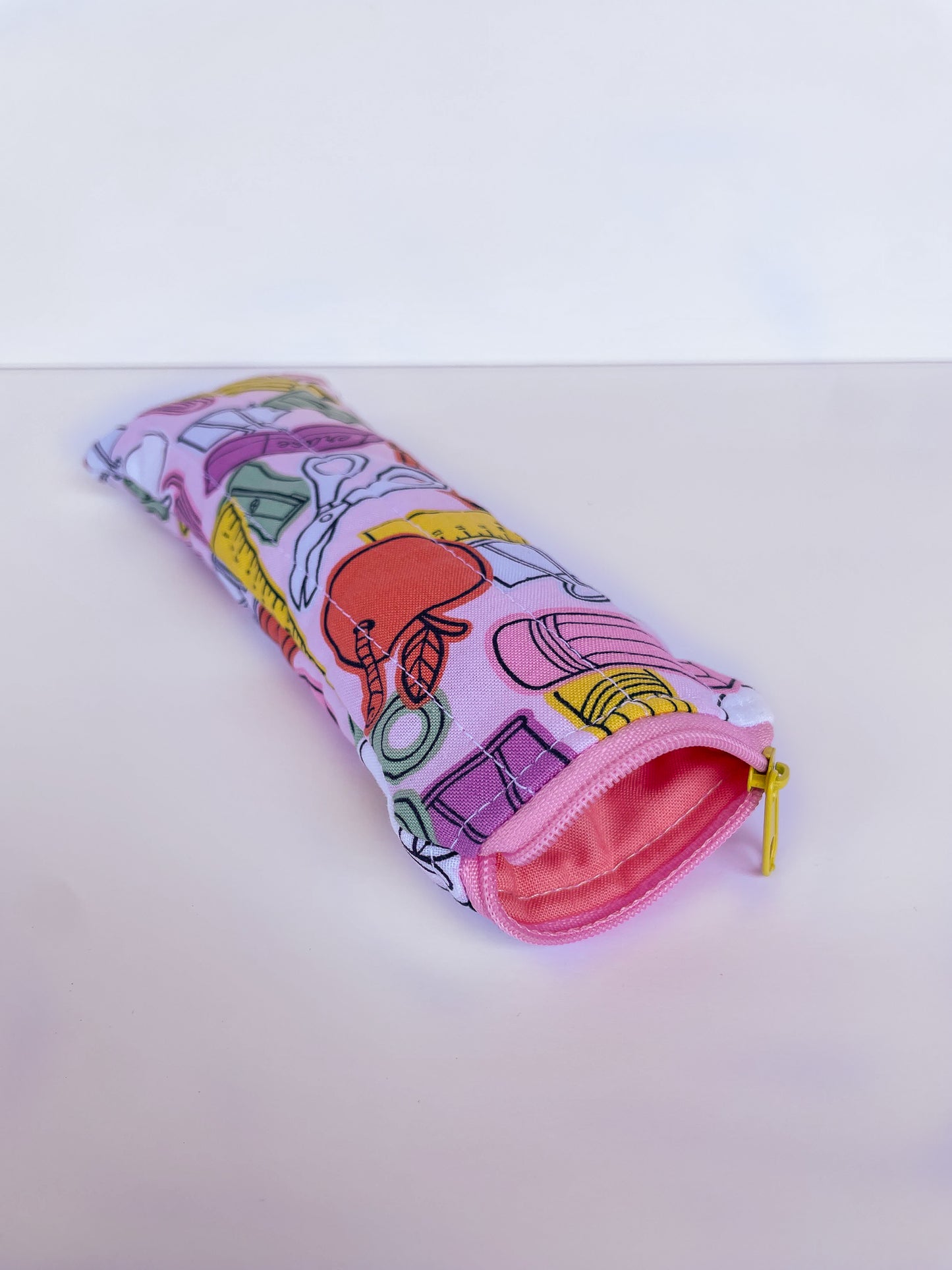 Pink School Days Pencil Pouch
