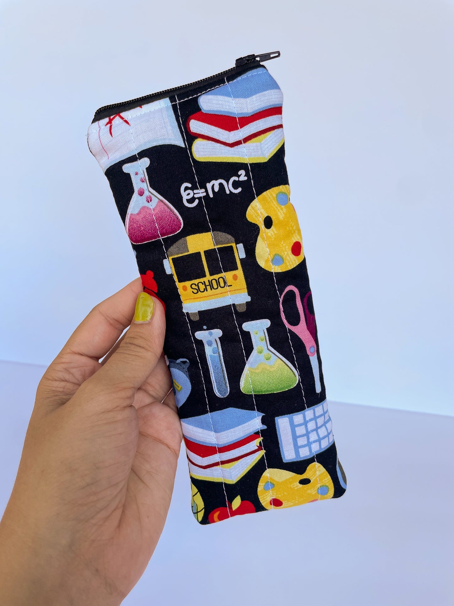 School Days Pencil Pouch, Black Zipper