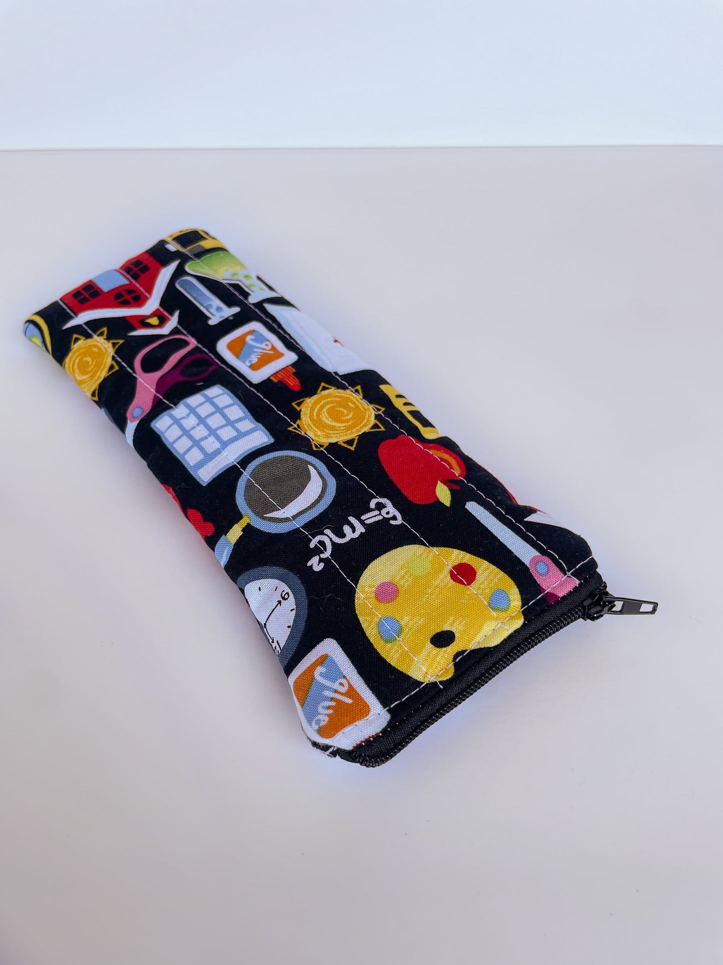 School Days Pencil Pouch, Black Zipper