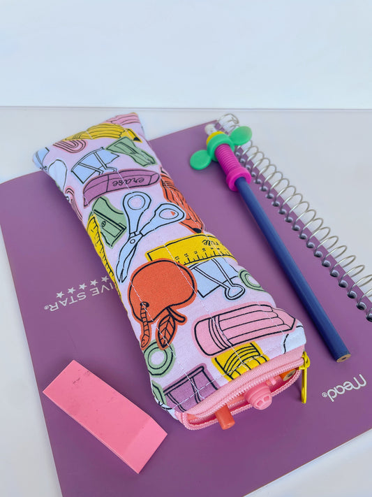 Pink School Days Pencil Pouch